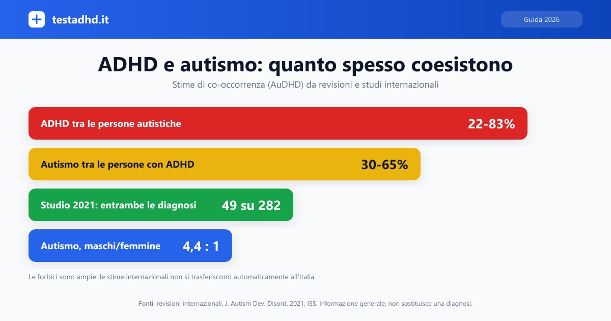 ADHD e autismo: quanto spesso coesistono, stime di co-occorrenza AuDHD